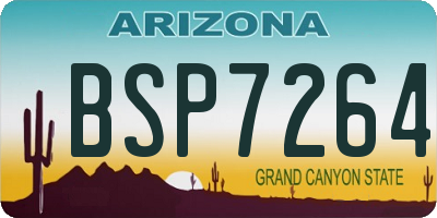 AZ license plate BSP7264
