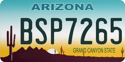 AZ license plate BSP7265