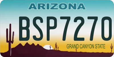 AZ license plate BSP7270