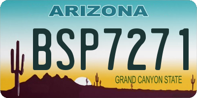 AZ license plate BSP7271