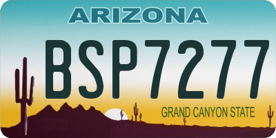 AZ license plate BSP7277