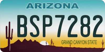 AZ license plate BSP7282