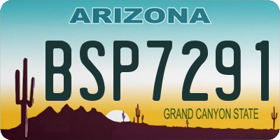 AZ license plate BSP7291