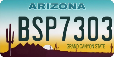 AZ license plate BSP7303