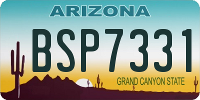 AZ license plate BSP7331