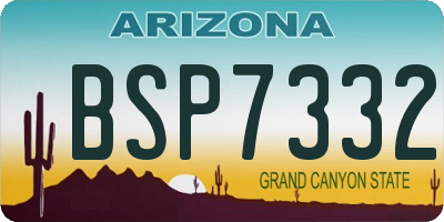 AZ license plate BSP7332