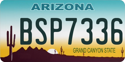 AZ license plate BSP7336