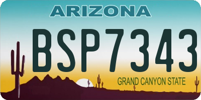 AZ license plate BSP7343