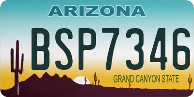 AZ license plate BSP7346