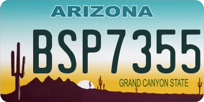 AZ license plate BSP7355