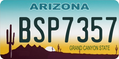 AZ license plate BSP7357