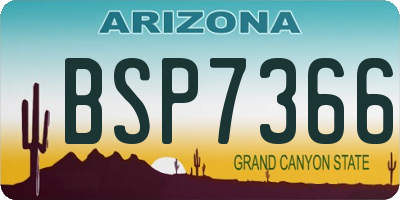 AZ license plate BSP7366