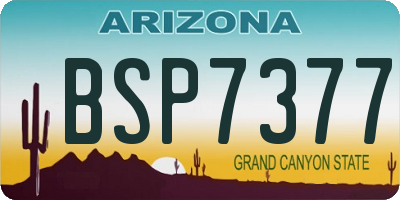 AZ license plate BSP7377