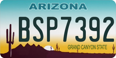 AZ license plate BSP7392