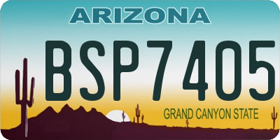 AZ license plate BSP7405