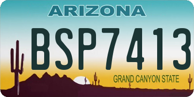 AZ license plate BSP7413