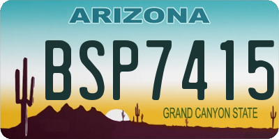 AZ license plate BSP7415