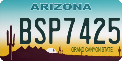 AZ license plate BSP7425