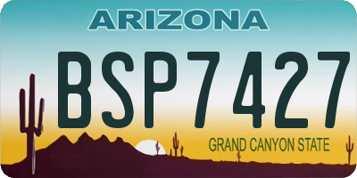 AZ license plate BSP7427