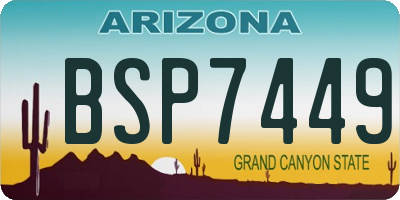 AZ license plate BSP7449