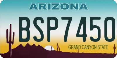 AZ license plate BSP7450