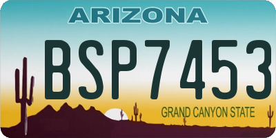 AZ license plate BSP7453