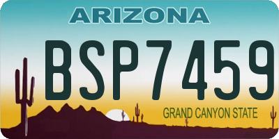 AZ license plate BSP7459