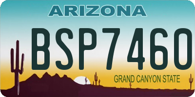 AZ license plate BSP7460