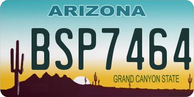 AZ license plate BSP7464