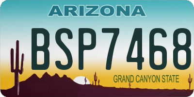 AZ license plate BSP7468