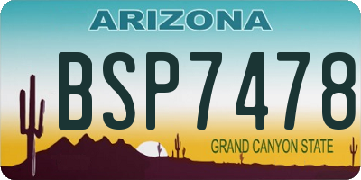 AZ license plate BSP7478