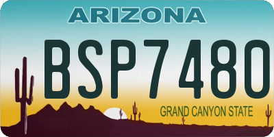 AZ license plate BSP7480