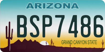 AZ license plate BSP7486