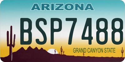 AZ license plate BSP7488