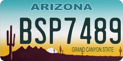 AZ license plate BSP7489
