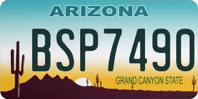AZ license plate BSP7490
