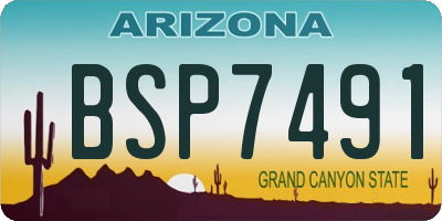 AZ license plate BSP7491