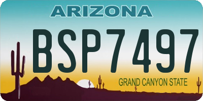 AZ license plate BSP7497
