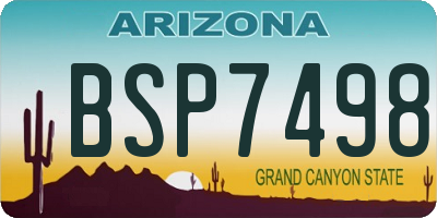 AZ license plate BSP7498