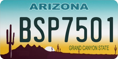 AZ license plate BSP7501