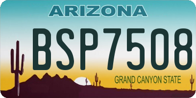 AZ license plate BSP7508