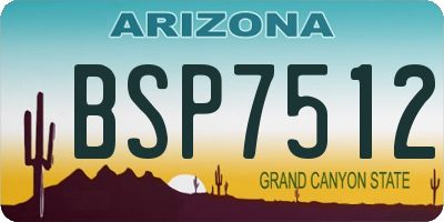 AZ license plate BSP7512