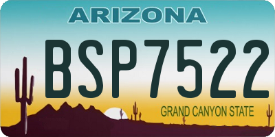 AZ license plate BSP7522