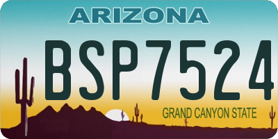 AZ license plate BSP7524