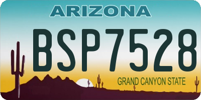 AZ license plate BSP7528