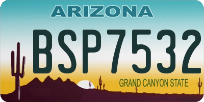 AZ license plate BSP7532
