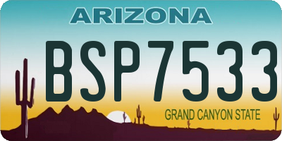 AZ license plate BSP7533