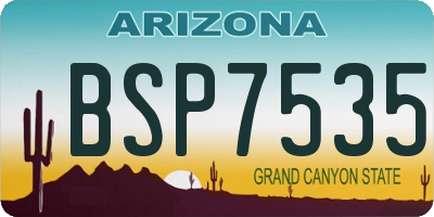AZ license plate BSP7535