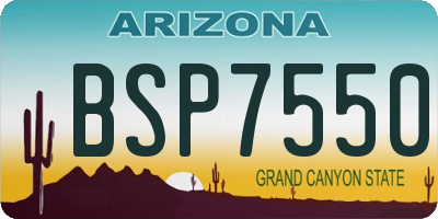 AZ license plate BSP7550