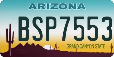 AZ license plate BSP7553